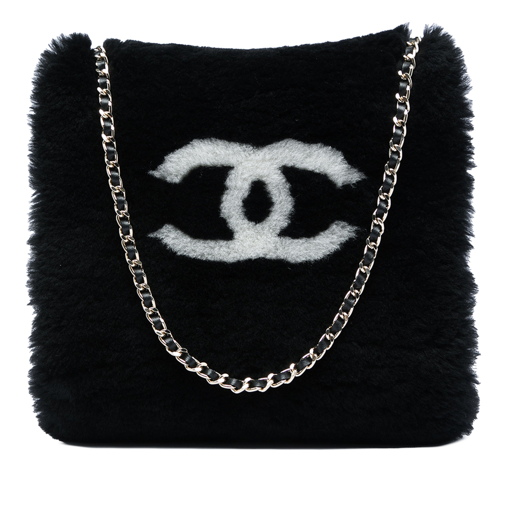 Pre-Loved Chanel CC Shearling Muff Shoulder Bag